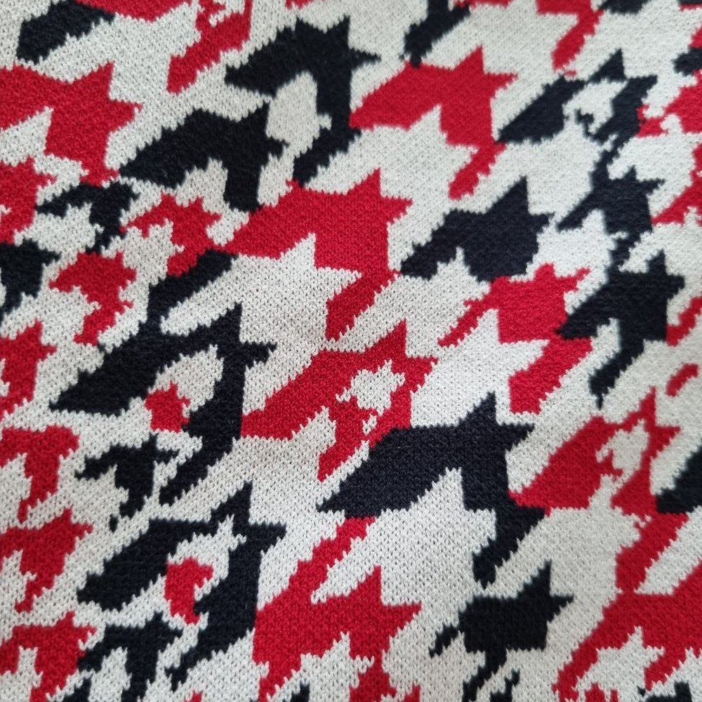 Tommy Hilfiger Pencil Knee Length Skirt in Tri Colour Houndstooth Design Medium - Picture 5 of 7